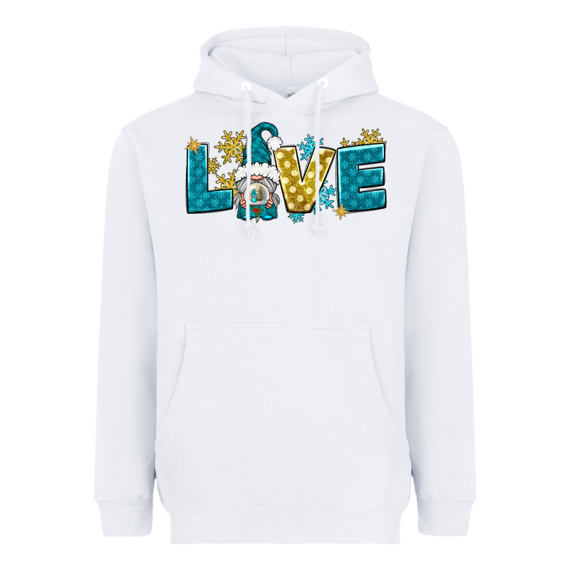 Love Winter Gnome Heavyweight Hoodie by NancyCooperArtShop | Teevron