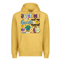 Antique Gold just me and my anxiety against the world Premium Hoodie - Artiststas