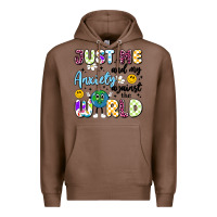 Chestnut just me and my anxiety against the world Premium Hoodie - Artiststas