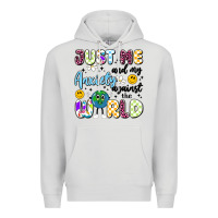 Dove Grey just me and my anxiety against the world Premium Hoodie - Artiststas