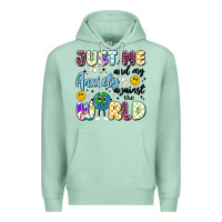 Seafoam just me and my anxiety against the world Premium Hoodie - Artiststas