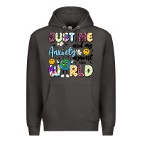Smoke just me and my anxiety against the world Premium Hoodie - Artiststas
