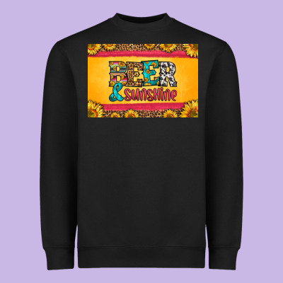 Beer And Sunshine Skinny Metal Can Holder Heavyweight Sweatshirt Designed By Hra Design Shop