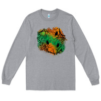 Heather Grey halloween patch  2 Long Sleeve Tee - BundleAndBundleShop
