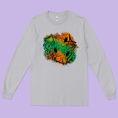 Halloween Patch  2 Long Sleeve Tee Designed By Bundleandbundleshop