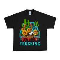 Black keep on trucking with western truck Urban Heavy Tee - HRA Design Shop