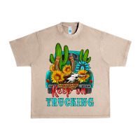 French Oak keep on trucking with western truck Urban Heavy Tee - HRA Design Shop