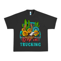 Pigment Black keep on trucking with western truck Urban Heavy Tee - HRA Design Shop