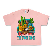 Salmon keep on trucking with western truck Urban Heavy Tee - HRA Design Shop
