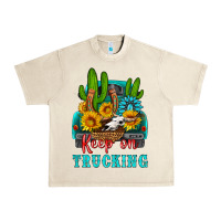 Sandshell keep on trucking with western truck Urban Heavy Tee - HRA Design Shop