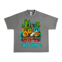 Tornado keep on trucking with western truck Urban Heavy Tee - HRA Design Shop