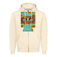 Mom Hereford Cattle Sunflowers On Tooled Leather Regular Can Cooler Zipper Hoodie | Teevron