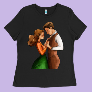 Valentines Day Couple Ladies Tee Designed By Adodesignshop