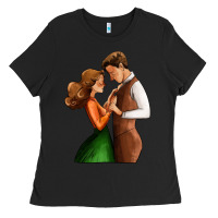 Black valentines day couple Ladies Tee - AdoDesignShop