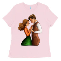 Bubblegum Pink valentines day couple Ladies Tee - AdoDesignShop