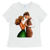 White valentines day couple Ladies Tee - AdoDesignShop