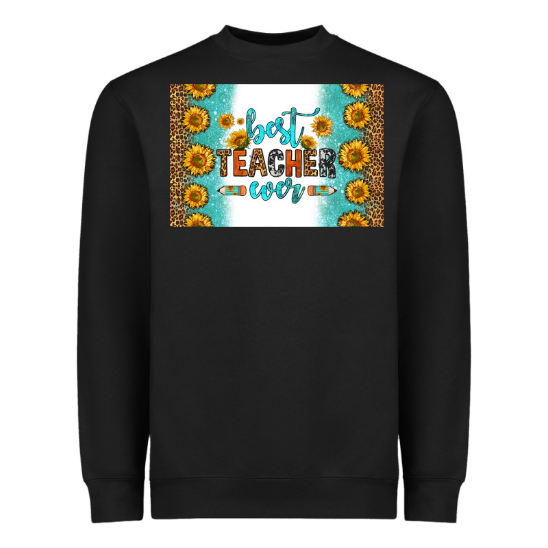 Best Teacher Ever Skinny Metal Can Holder Heavyweight Sweatshirt by HRA Design Shop | Teevron