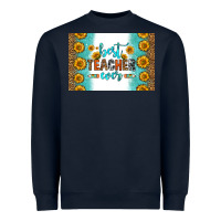 Navy best teacher ever skinny metal can holder Heavyweight Sweatshirt - HRA Design Shop