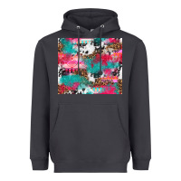 Smoke leopard cowhide pink turquoise glitter Heavyweight Hoodie - NancyCooperArtShop