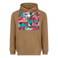 Toasted Coconut leopard cowhide pink turquoise glitter Heavyweight Hoodie - NancyCooperArtShop