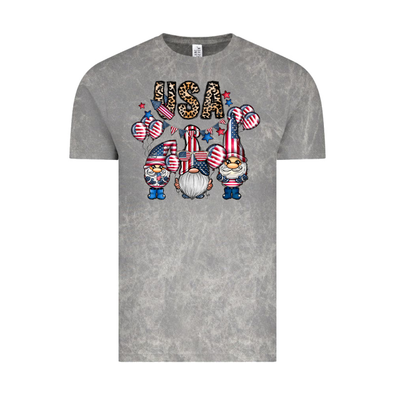 Usa America Gnome Vintage Tee by CowhideDigitalArt | Teevron