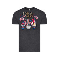 Vintage Black usa america gnome Vintage Tee - CowhideDigitalArt
