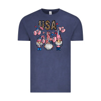 Vintage Denim usa america gnome Vintage Tee - CowhideDigitalArt