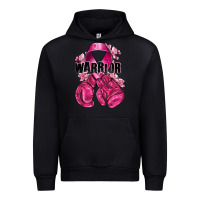 Black Warrior Breast Cancer with boxing gloves Urban Hoodie - NancyCooperArtShop