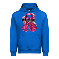 Cobalt Warrior Breast Cancer with boxing gloves Urban Hoodie - NancyCooperArtShop