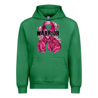 Emerald Warrior Breast Cancer with boxing gloves Urban Hoodie - NancyCooperArtShop