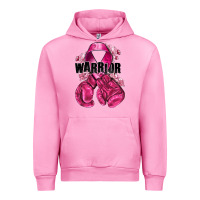 Fuchsia Pink Warrior Breast Cancer with boxing gloves Urban Hoodie - NancyCooperArtShop