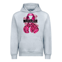 Heather Grey Warrior Breast Cancer with boxing gloves Urban Hoodie - NancyCooperArtShop