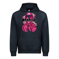 Navy Warrior Breast Cancer with boxing gloves Urban Hoodie - NancyCooperArtShop
