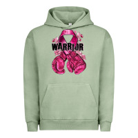 Pigment Oil Green Warrior Breast Cancer with boxing gloves Urban Hoodie - NancyCooperArtShop