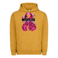 Pigment Peanut Butter Warrior Breast Cancer with boxing gloves Urban Hoodie - NancyCooperArtShop