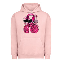 Pigment Salmon Warrior Breast Cancer with boxing gloves Urban Hoodie - NancyCooperArtShop