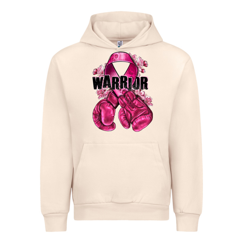 Warrior Breast Cancer With Boxing Gloves Urban Hoodie by NancyCooperArtShop | Teevron