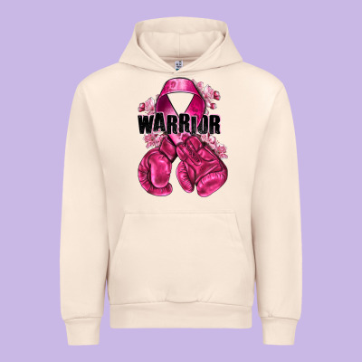 Warrior Breast Cancer With Boxing Gloves Urban Hoodie Designed By Nancycooperartshop