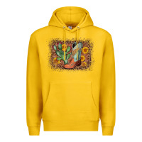 Lemon cowboy boots cactus leopard Premium Hoodie - AdoDesignShop