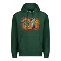Sports Green cowboy boots cactus leopard Premium Hoodie - AdoDesignShop