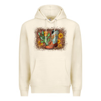 Tofu cowboy boots cactus leopard Premium Hoodie - AdoDesignShop