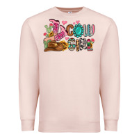 Pale Pink western cowgirl Premium Sweatshirt - MaliasSmallBusiness