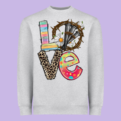 Love Crown Of Thorns Easter Day Heavyweight Sweatshirt Designed By Cowgirlartshop