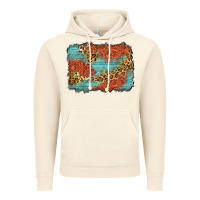 Vintage Artic western leopard tooled leather background Vintage Hoodie - Zillion Design Studio