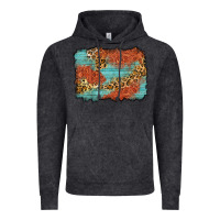 Vintage Black western leopard tooled leather background Vintage Hoodie - Zillion Design Studio