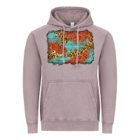 Vintage Zinc western leopard tooled leather background Vintage Hoodie - Zillion Design Studio