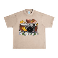 French Oak floral butterfly film roll vintage camera Urban Heavy Tee - FaDigitalArtStudio