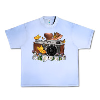 Grape Ice floral butterfly film roll vintage camera Urban Heavy Tee - FaDigitalArtStudio