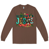 Chestnut all my hope is in jesus Long Sleeve Tee - Jasminsmagicworld