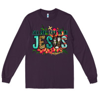 Plum all my hope is in jesus Long Sleeve Tee - Jasminsmagicworld